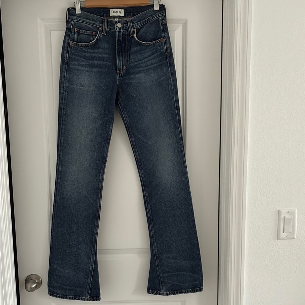 Agolde Kick Boot Jeans 
Color:Stencil